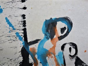 Anton Heyboer - Moeder en kind De oermoeder Mooie krachtige sierlijke kleurrijke schildering kopen? Bied vanaf 275!