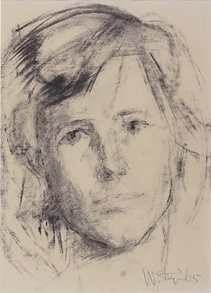 Wim Steijn - Houtskooltekening, Portret kopen? Bied vanaf 10!