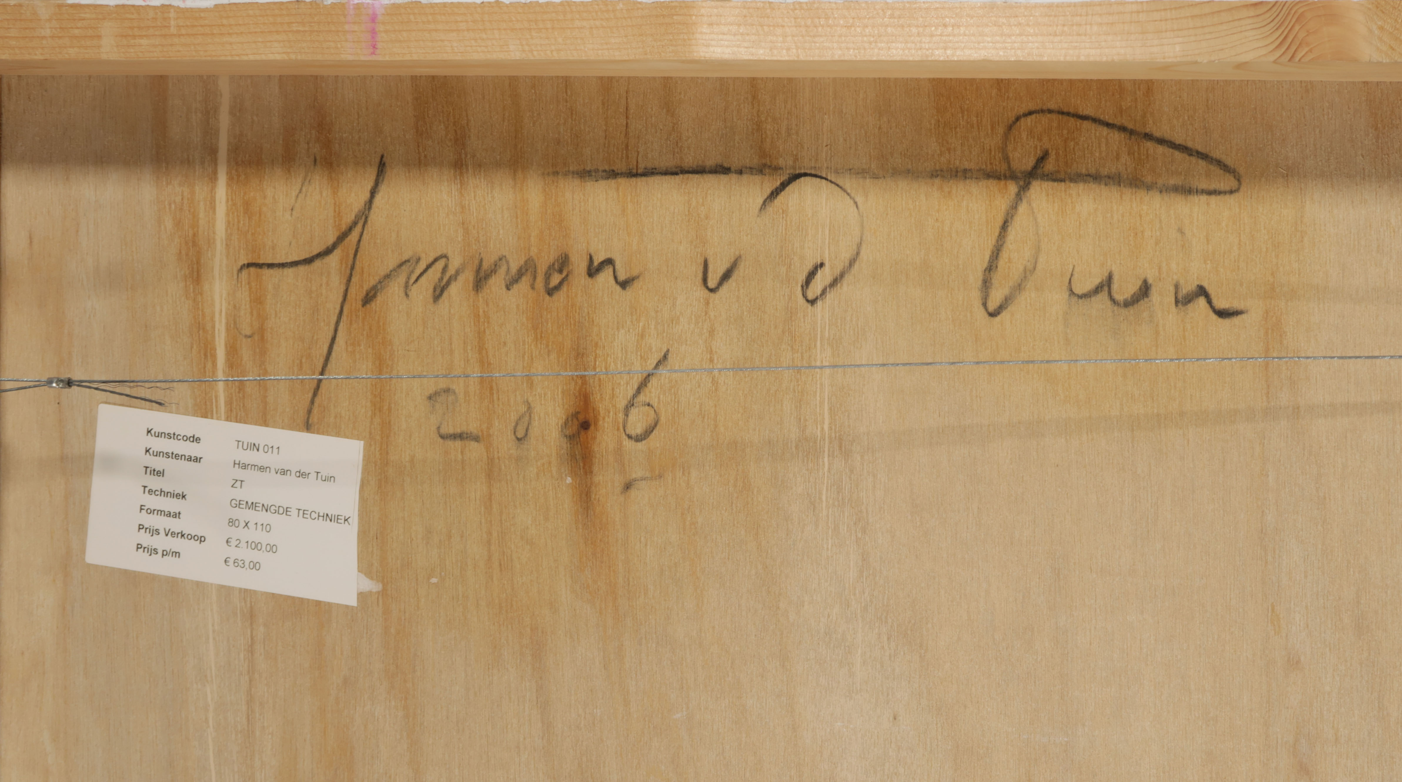 Harmen van der Tuin - Gemengde techniek, o.a. acryl, krijt en cement, Z.T. (Groot)  kopen? Bied vanaf 120!