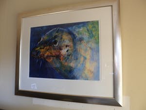 Maya Wildevuur - Zeefdruk. Titel, "Zeehond". kopen? Bied vanaf 80!