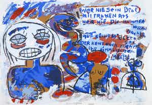 John Lie a Fo - Zeefdruk, Goethe's Golflengte verkocht voor € 1!