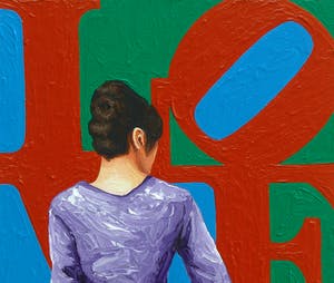 Gerard Boersma - Love (Vrouw kijkend naar schilderij van Robert Indiana) kopen? Bied vanaf 75!