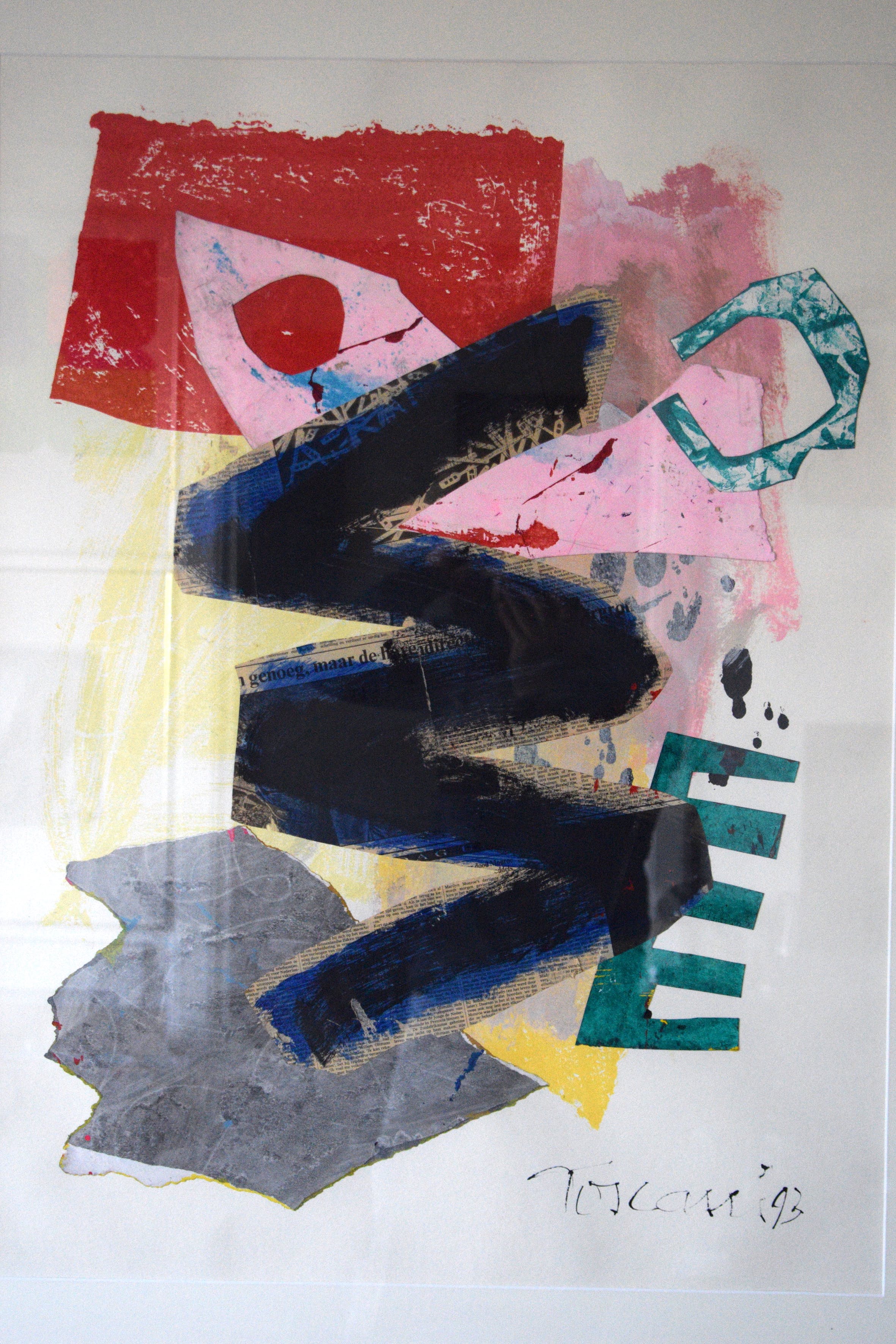 Bep Toscani - Gemengde techniek, Ingelijst - Groot Werk verkocht voor € 279!