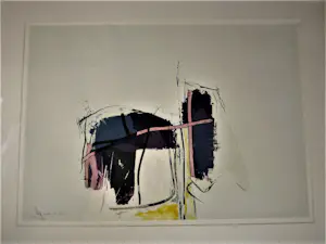 AcheterArty Grimm - Grote abstracte zeefdruk uit de serie 4 seizoenen "Herfst" - mooi ingelijst? Enchérissez de 37!
