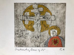 Anton Heyboer - Kruisiging - Ets E.A., Ingelijst kopen? Bied vanaf 240!