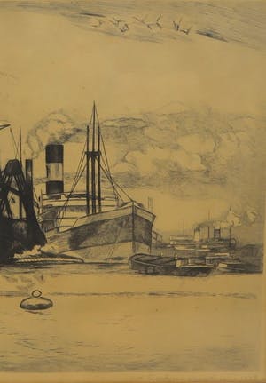 Antoon Derkzen van Angeren - Overslag in de haven. kopen? Bied vanaf 47!