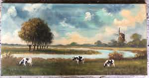 Bernhard Medema - Prachtig Hollands landschap met koeien verkocht voor € 85!