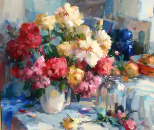 Jos Leurs - bloemstilleven verkocht voor € 450!