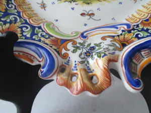 Niet of onleesbaar gesigneerd - Desvres - vintage grote bord/schotel kopen? Bied vanaf 1!