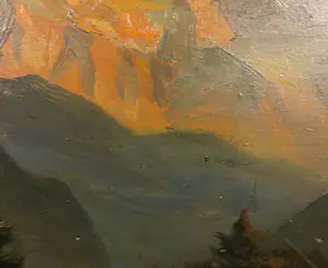 Andreas Roth - Olieverf op paneel, Berglandschap - Ingelijst kopen? Bied vanaf 100!