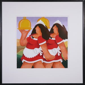 Yvonne Zomerdijk - Zeefdruk, Sweet cherry - Ingelijst kopen? Bied vanaf 1!