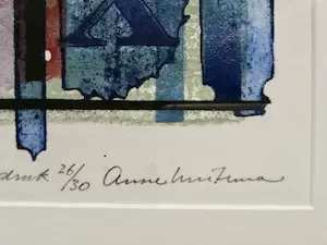 Anne Huitema - Ingelijste ets "Plattegrond" kopen? Bied vanaf 50!