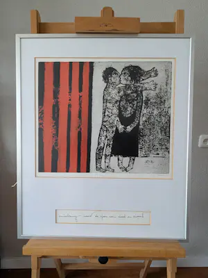 Ans Wortel - Omhelzing Naast de sfeer van rood en zwart kopen? Bied vanaf 150!