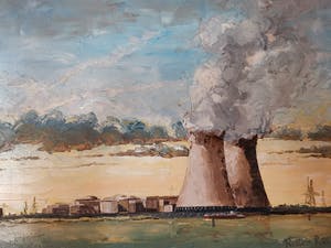 Niet of onleesbaar gesigneerd - Zicht op kerncentrale kopen? Bied vanaf 1!