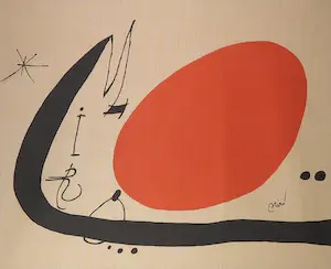 Joan Miro - Litho op synthetisch canvas, Ma de proverbis - Ingelijst kopen? Bied vanaf 350!