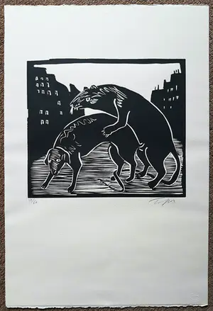 Roland Topor - Que fait la police, linosnede kopen? Bied vanaf 125!