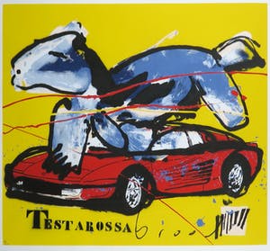 Herman Brood - Zeefdruk, Testarossa - Ingelijst (Groot) kopen? Bied vanaf 250!