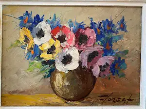 Niet of onleesbaar gesigneerd - boeket met korenbloemen kopen? Bied vanaf 1!