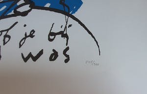 Herman Brood - of je bij God was - gesigneerd - 300 ex - ingelijst kopen? Bied vanaf 225!