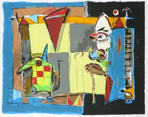 Cor de Jong - Zeefdruk, Ritueel - Ingelijst kopen? Bied vanaf 1!