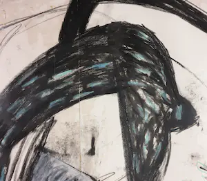 Leonie Greefkens - Gemengde techniek op papier, De tuinman en de dood - Ingelijst (Zeer groot) kopen? Bied vanaf 1!