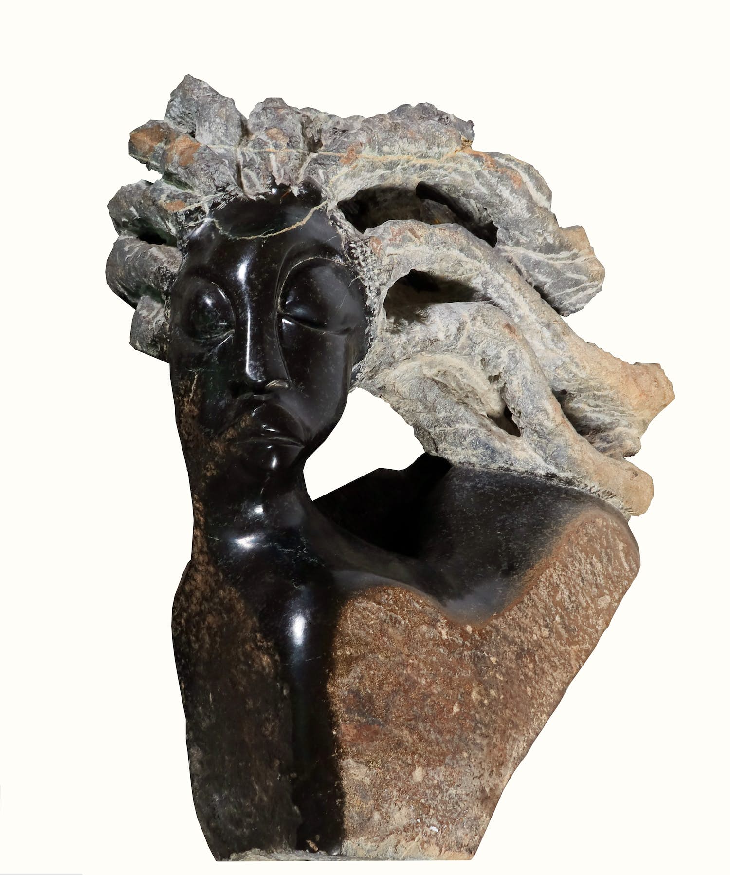 Thomas Zinyeka - Stenen beeld, New Hair (Zwaar!) verkocht voor € 200!