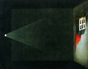 Friedrich Meckseper - ets/aquatint: Camera obscura- 1981 verkocht voor € 225!