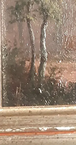 Andre Balyon - Gedetailleerd sfeervol olieverf boslandschapje kopen? Bied vanaf 90!