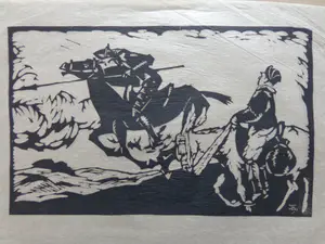 Daan de Vries - LOT VAN 4 STUKS / ZW-W HOUTSNEDE / SIG kopen? Bied vanaf 40!