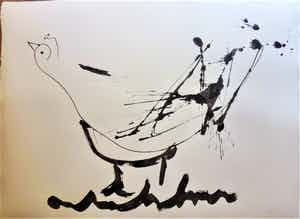 Anton Heyboer - De oervogel . verkocht voor € 225!