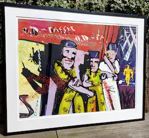 Herman Brood - O.D. = Passee, zeefdruk (mooi ingelijst, groot) kopen? Bied vanaf 595!