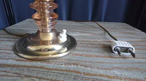 Val-Saint-Lambert - Art Deco tafel/bureaulampje met geringde voet kopen? Bied vanaf 1!