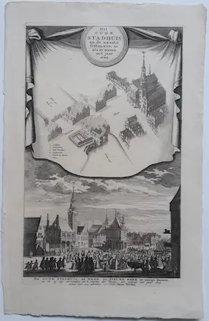 Jan Goeree - 8 prenten Amsterdam naar het beeld van 1544 kopen? Bied vanaf 30!