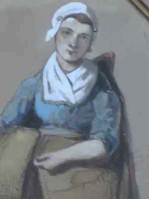 Jan Gerard Smits - Portret van een Vissersvrouw - Gemengde techniek kopen? Bied vanaf 180!