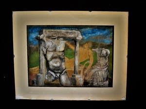 Kees Gerritse - Grote gesigneerde GOUACHE "Grieks Mythologische voorstelling" kopen? Bied vanaf 10!