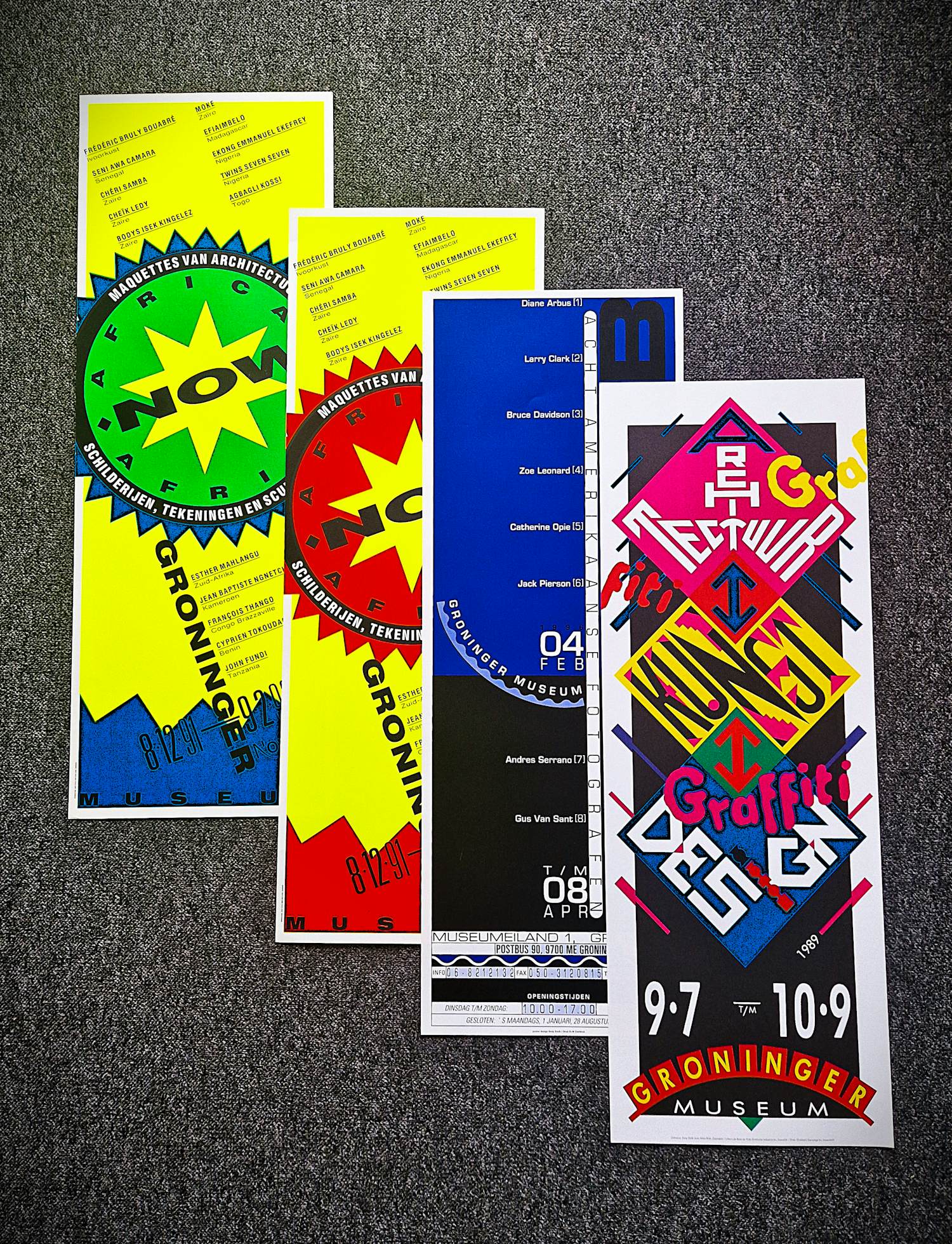 Swip Stolk - vier z.g.a.n diverse offset affiches voor tentoonstellingen Groninger Museum kopen? Bied vanaf 48!