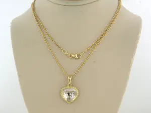 18k gouden collier en hanger met single cut geslepen diamanten tot. 0.07ct kopen? Bied vanaf 400!