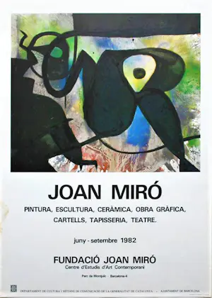 Joan Miro - Kleurenoffset-litho.Affiche: FUNDACIO/BARCELONA uit 1982 kopen? Bied vanaf 50!