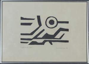 Paul Overhaus - Houtdruk, Landschap kopen? Bied vanaf 1!