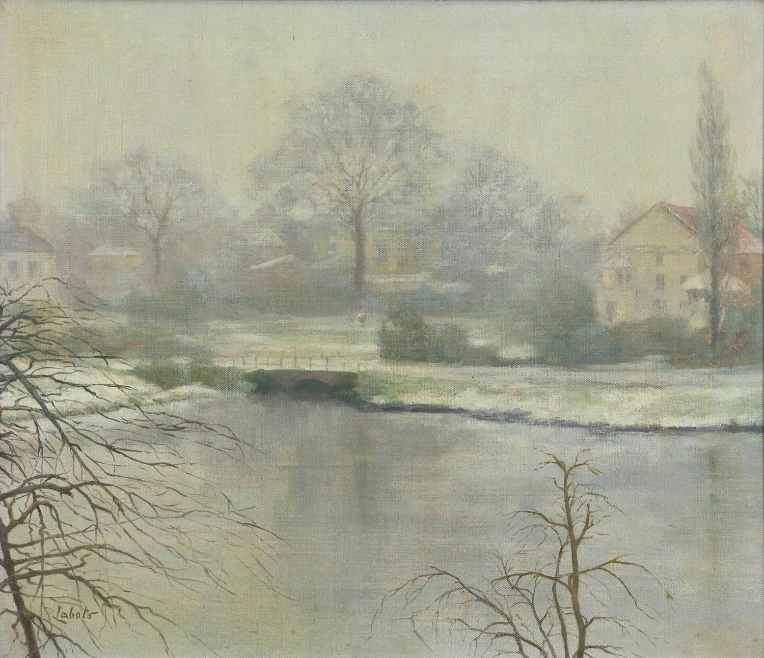 Gerrit David Labots - Sneeuwdag in park Honingen kopen? Bied vanaf 300!