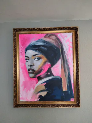 Peter Klashorst - Het meisje met de parel [en neusring] groot kopen? Bied vanaf 695!