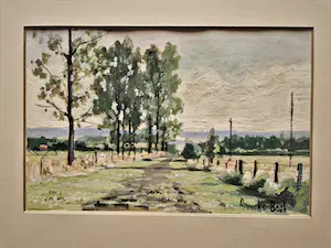 Anneke Boot - Impressionistische gemengde techniek "voorjaar land Maas en Waal" gesigneerd kopen? Bied vanaf 83!