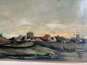 Antoon Markus - Riviergezicht met scheepshelling kopen? Bied vanaf 85!