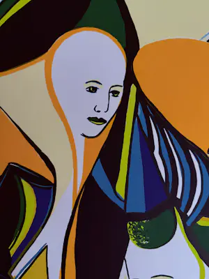 Maartje Wijngaarden - “Faces”. Handgesigneerd en genummerde zeefdruk. kopen? Bied vanaf 35!