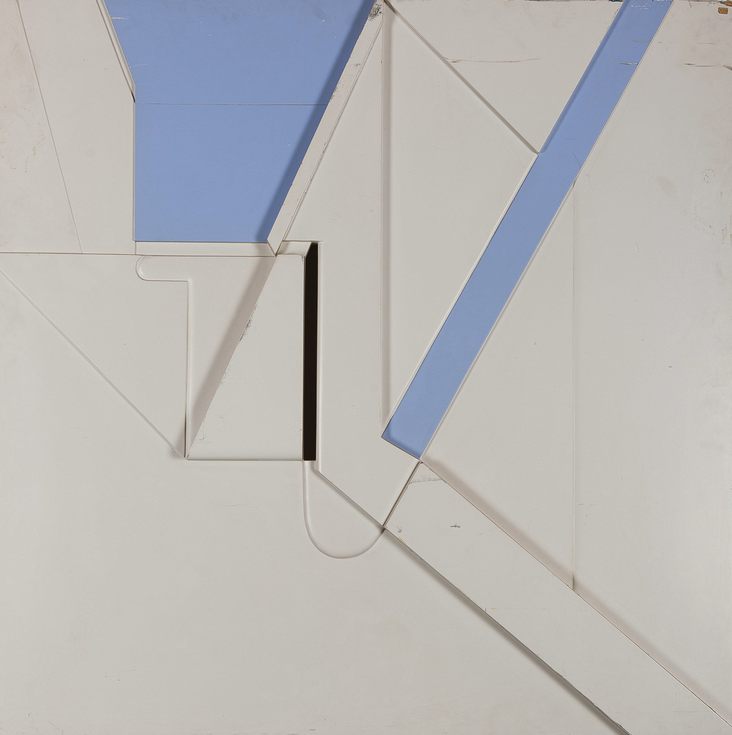 Daan Weijl - Reliëf 23 - Lakverf op hout - gesigneerd l.b. achterzijde - BKR Olst - 1972 verkocht voor € 20!