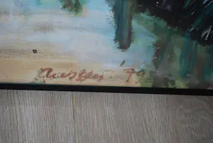 Rob Aussen - Hollands landschap met een vaart - groot en ingelijst kopen? Bied vanaf 75!