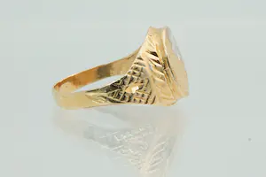 50 - Fraai gedetailleerde 18 Krt bi-color gouden ring - zegel model kopen? Bied vanaf 135!