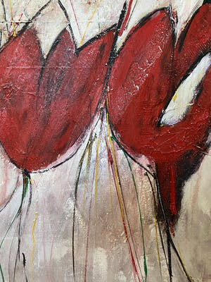 Buy Antonio Poioumen - Red and White Tulips? Bid from 500!