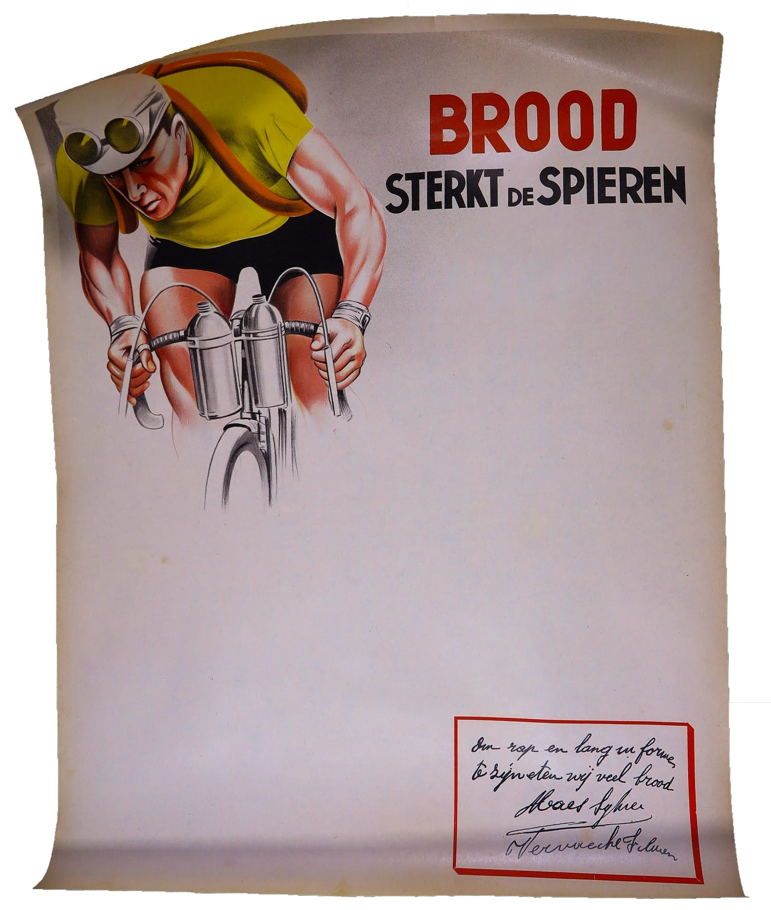 Niet of onleesbaar gesigneerd - Affiche, Brood sterkt de spieren kopen? Bied vanaf 1!