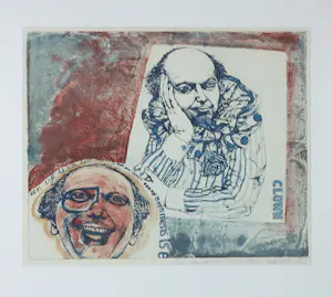 Els Korver - Aquatint en monotype, Clowns - Ingelijst kopen? Bied vanaf 20!